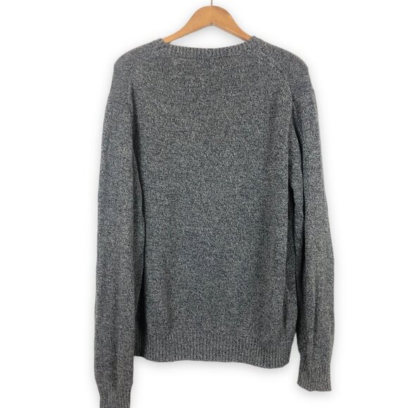 St. John’s Bay Men's Pullover Knit Sweater XXL Crewneck Cotton Gray Long Sleeve - Picture 2 of 7